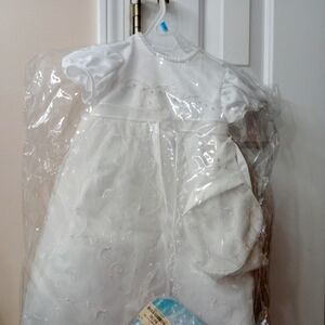 Baby Dedication Dress, hat and bib..NEW